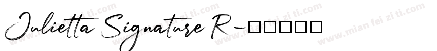 Julietta Signature R字体转换